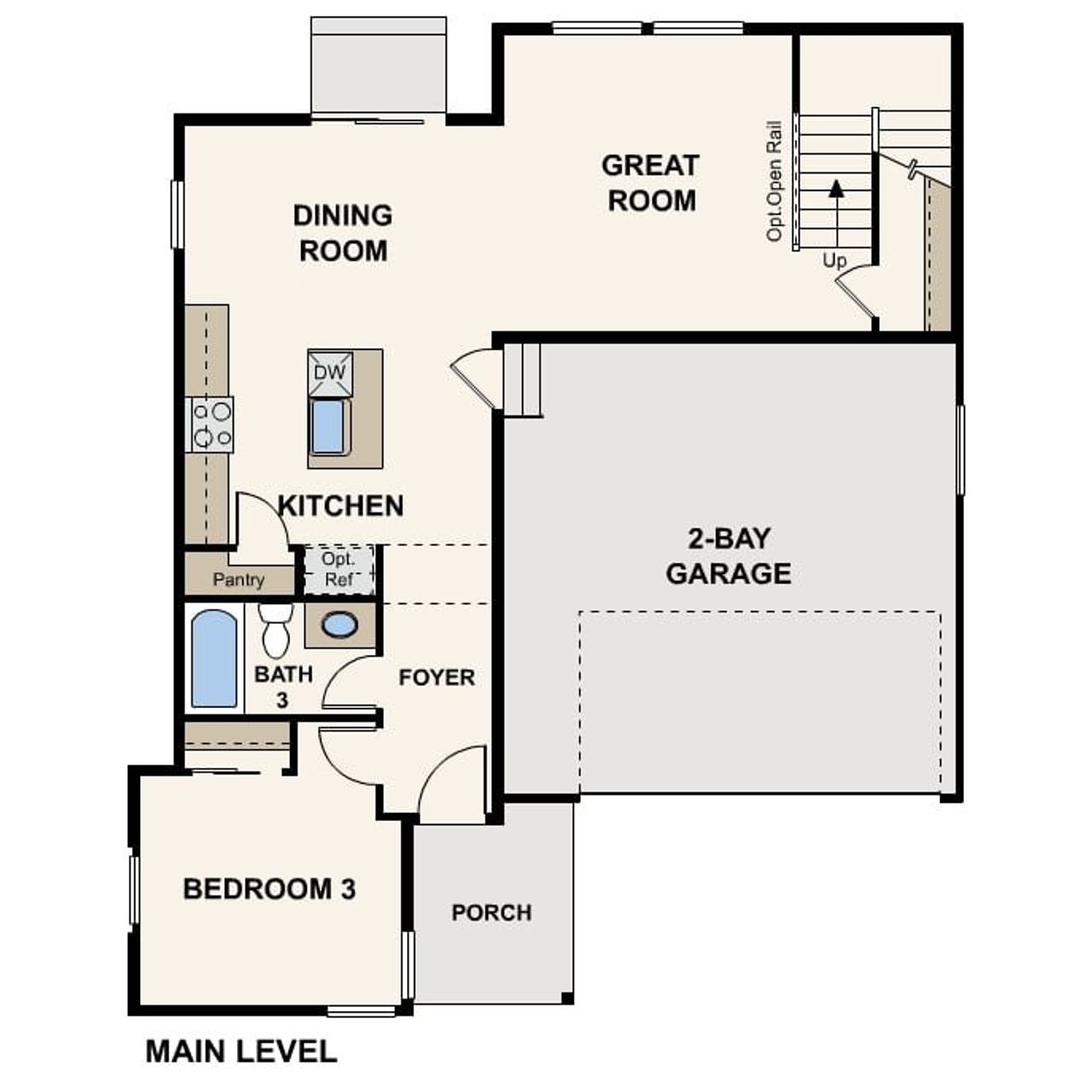 2D floor plan layout for the The Elevate by Century Communities in Windler, Aurora, CO (Image 2). 2D floor plan layout for the The Elevate by Century Communities in Windler, Aurora, CO (Image 2).