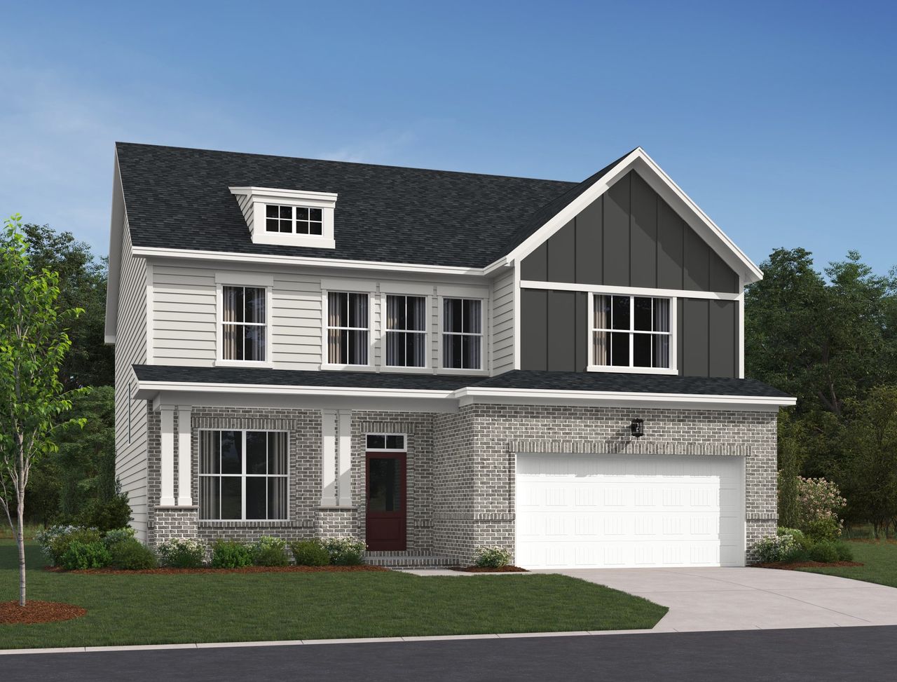 Representative exterior photo of a completed home built from the Jordan by Ashton Woods in Willow Landing, Mount Juliet, TN (Image 2).