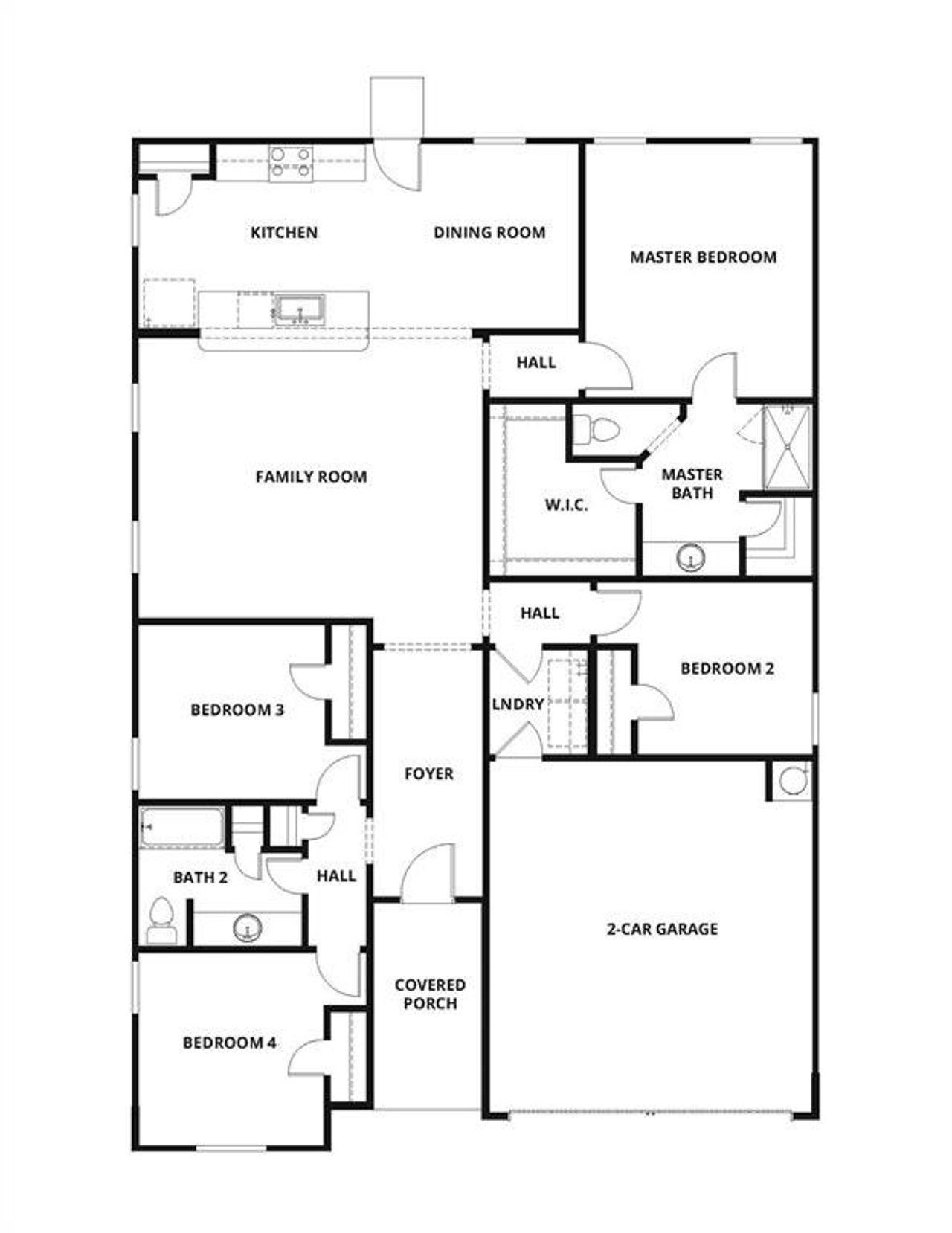 2D floor plan layout of this home in Patriot Estates, Venus, TX (Image 2). 2D floor plan layout of this home in Patriot Estates, Venus, TX (Image 2).