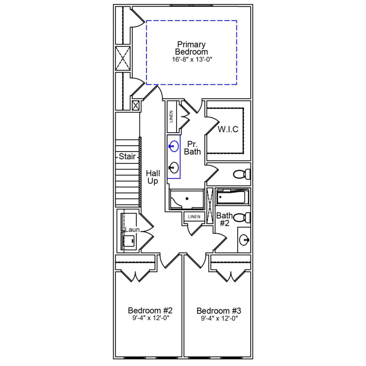 2D floor plan layout of this home in Sloan Station, Charlotte, NC (Image 2).