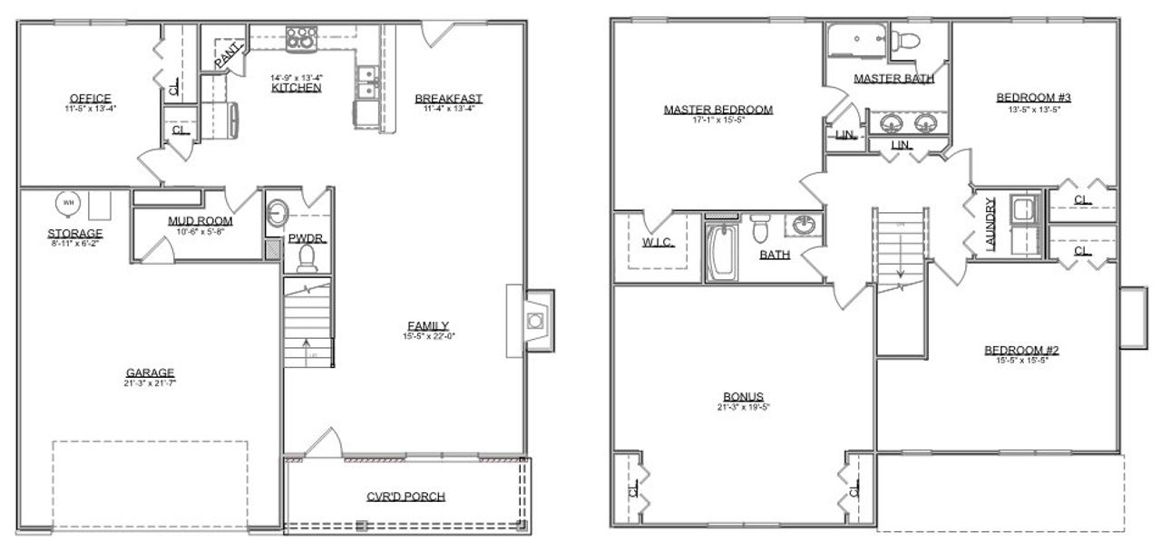 2D floor plan layout for the The Jefferson by Smithbilt Homes in Manor in The Foothills, Maryville, TN (Image 2).