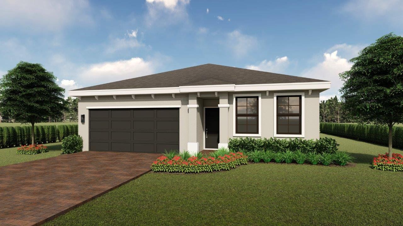 Representative exterior photo of a completed home built from the Dakota by D.R. Horton in Juniper Cove, Homestead, FL (Image 2).