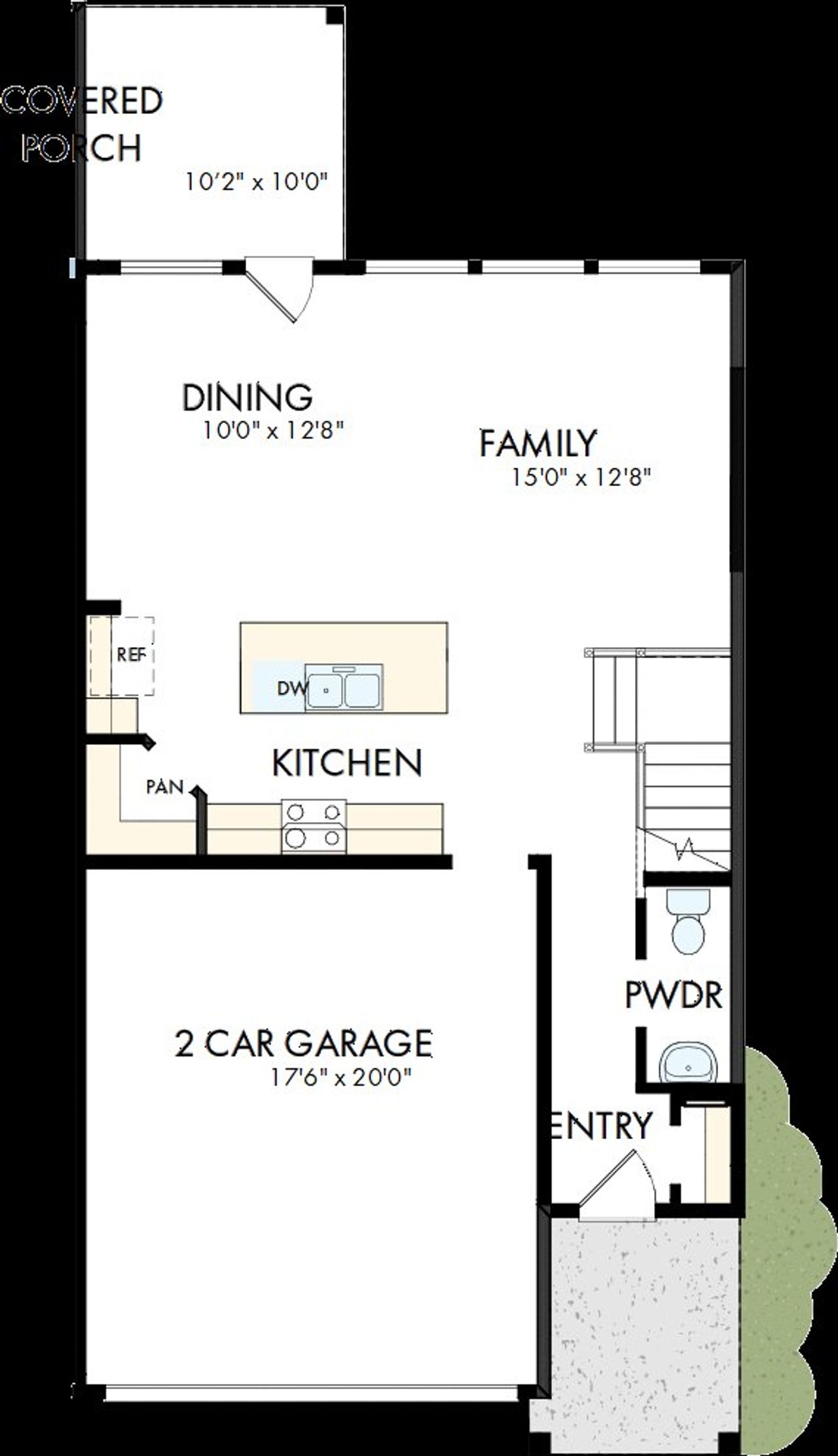 2D floor plan layout of this home in Easton Park - Nelson Village - Jewel Series, Austin, TX (Image 2).