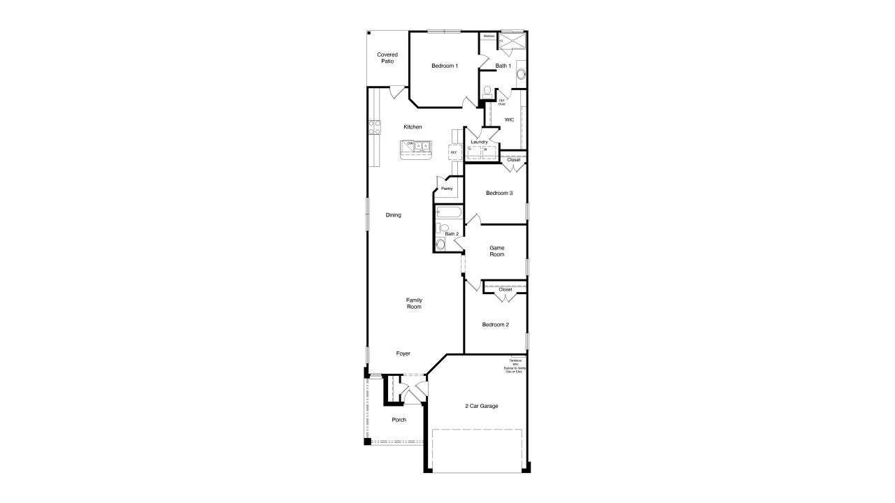 2D floor plan layout of this home in Deer Meadows, Odessa, TX (Image 2).