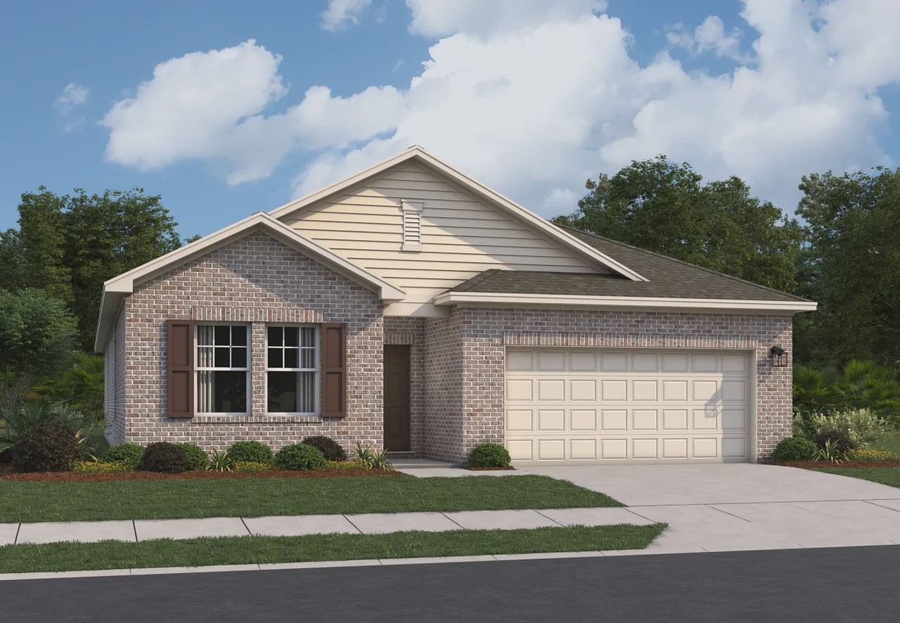 Representative exterior photo of a completed home built from the Ember by Starlight Homes in Stewart Farms, Glenn Heights, TX (Image 2).
