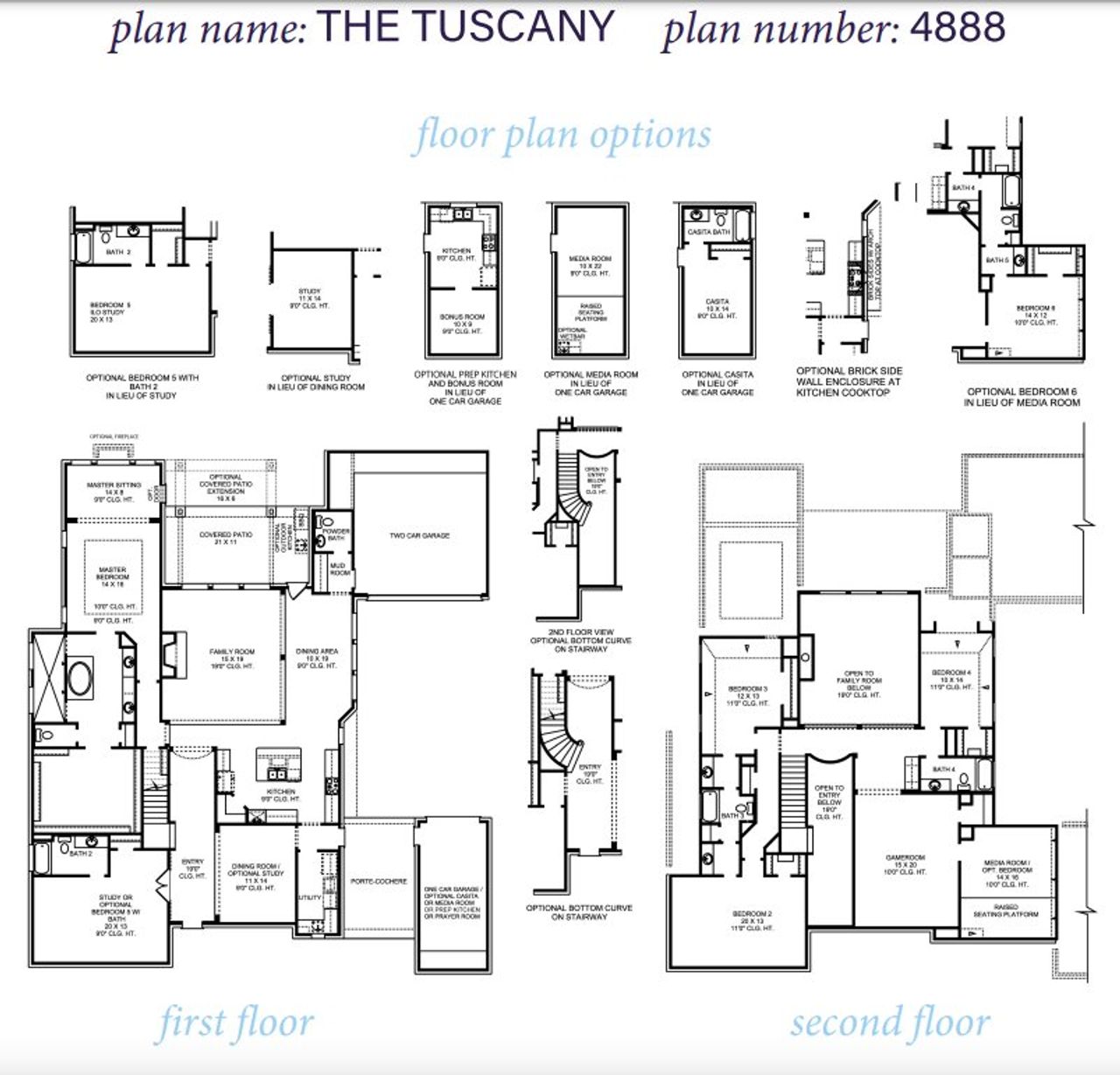 2D floor plan layout for the Tuscany 4888 by J. Patrick Homes in Sienna 90' Lots, Missouri City, TX (Image 2). 2D floor plan layout for the Tuscany 4888 by J. Patrick Homes in Sienna 90' Lots, Missouri City, TX (Image 2).