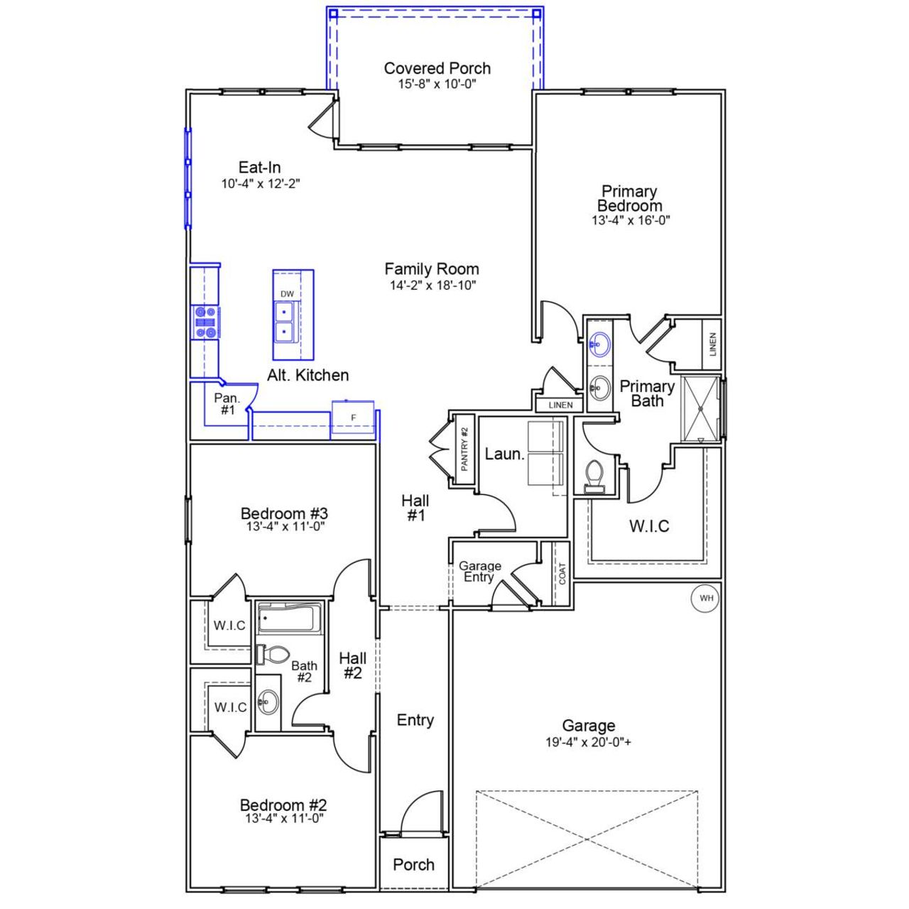 2D floor plan layout of this home in Radley Place, Chesnee, SC (Image 2). 2D floor plan layout of this home in Radley Place, Chesnee, SC (Image 2).