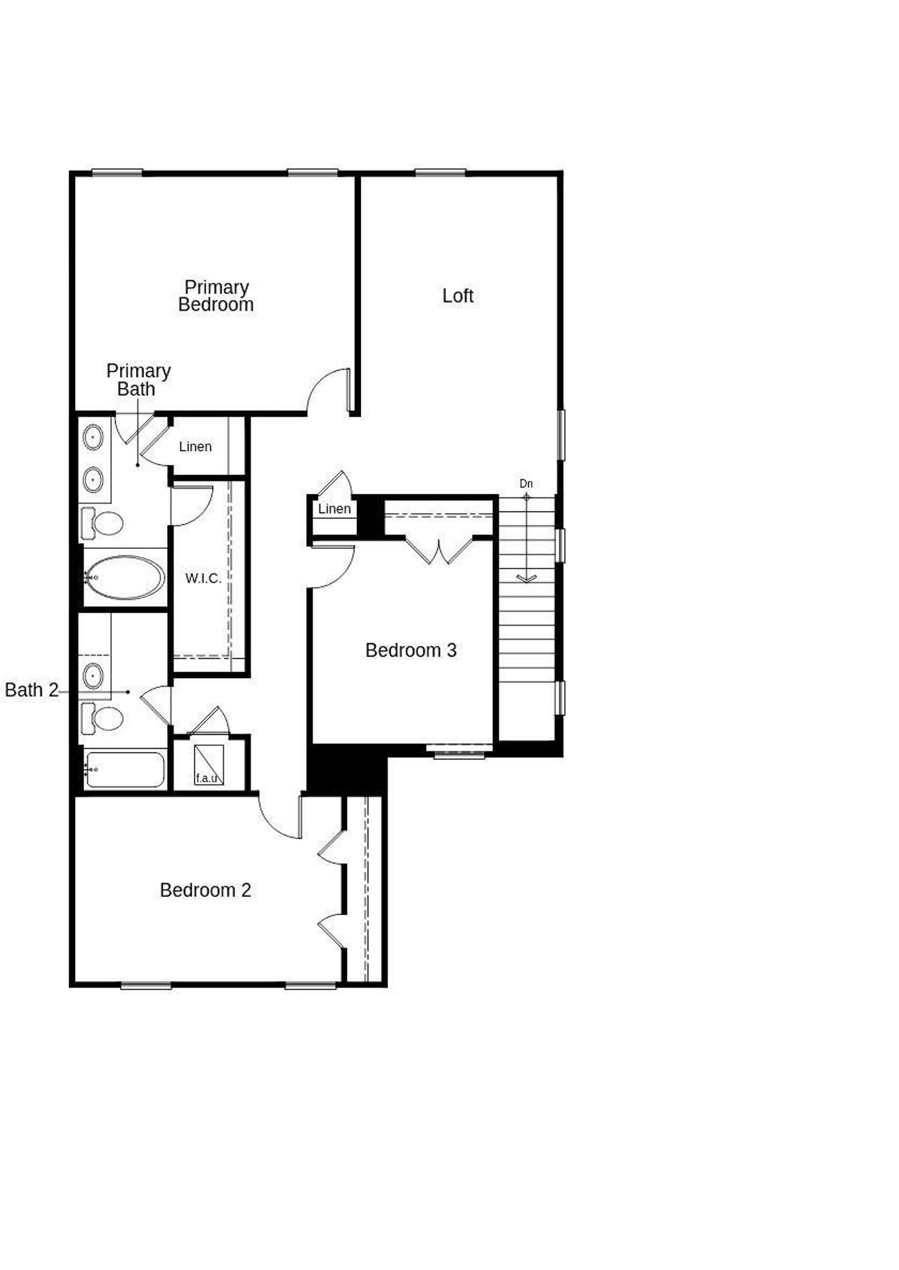 This floor plan features 3 bedrooms, 2 full baths, 1 half bath and over 2,100 square feet of living space.