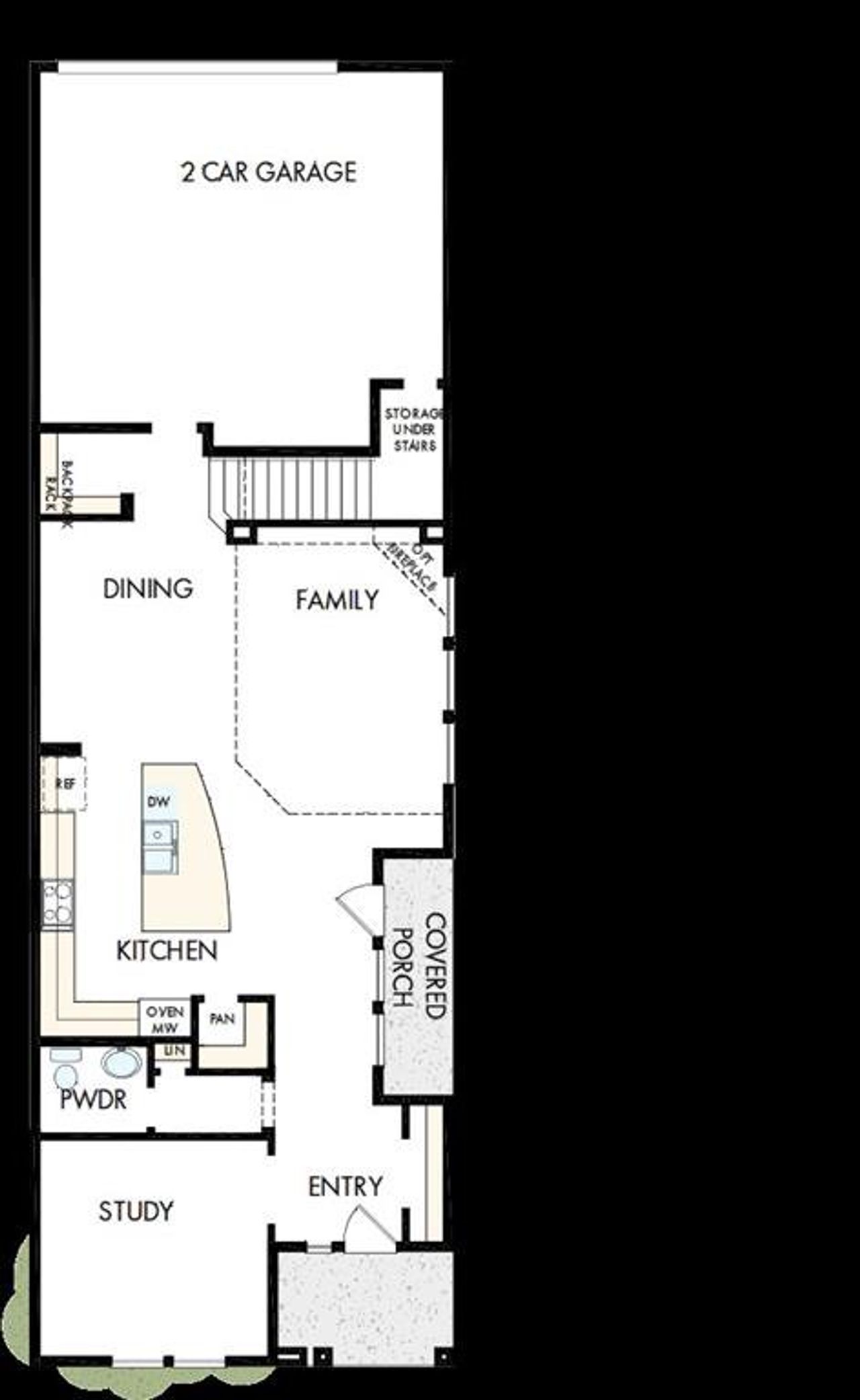 2D floor plan layout of this home in Walsh Cottage, Fort Worth, TX (Image 2).