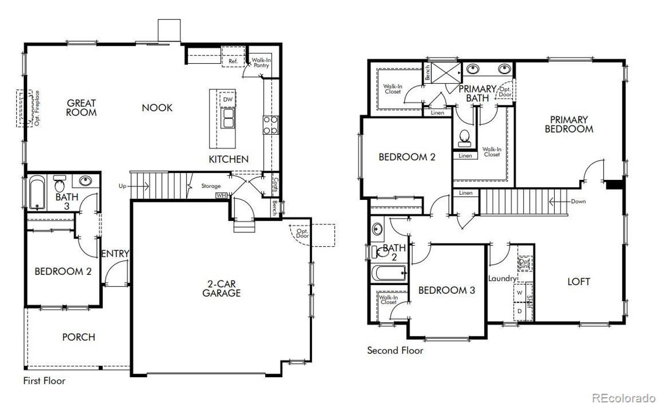 2D floor plan layout of this home in The Cottages Collection at Ridgeline Vista, Brighton, CO (Image 2). 2D floor plan layout of this home in The Cottages Collection at Ridgeline Vista, Brighton, CO (Image 2).