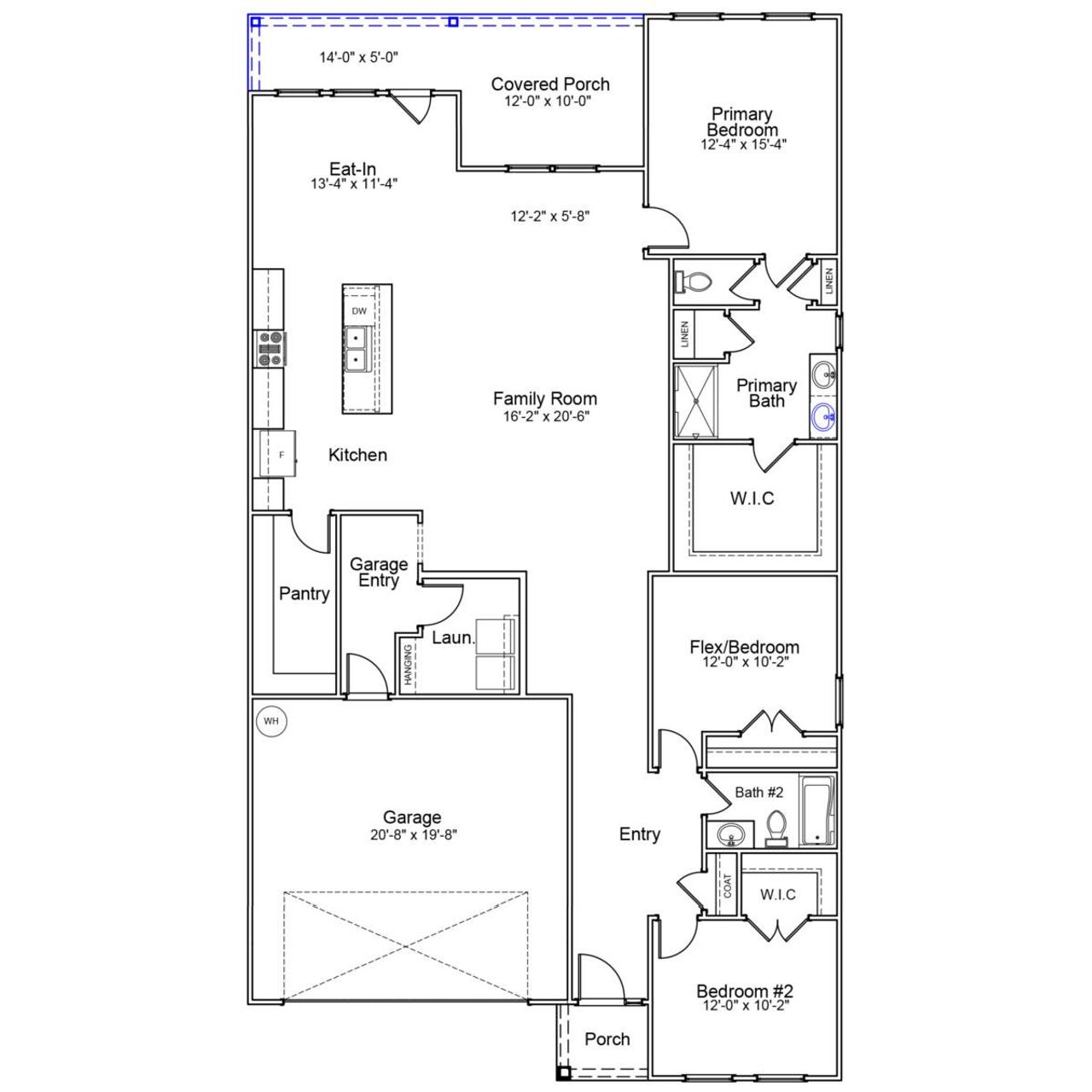 2D floor plan layout of this home in Garden Grove, Conway, SC (Image 2).