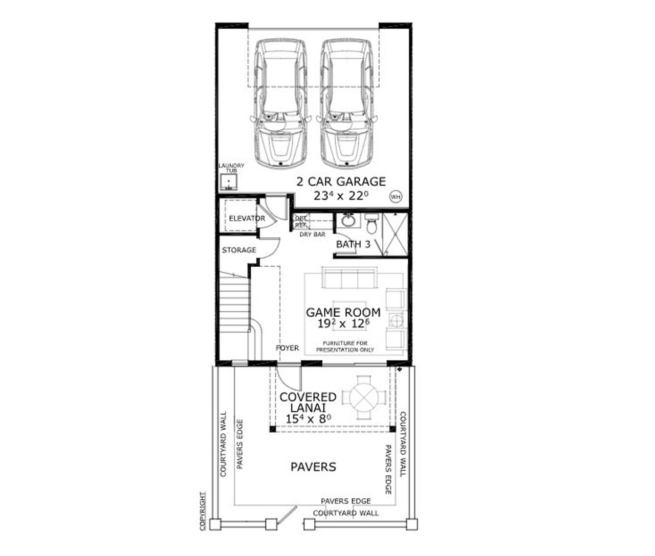 2D floor plan layout of this home in Verona Oceanside, Ormond Beach, FL (Image 2).