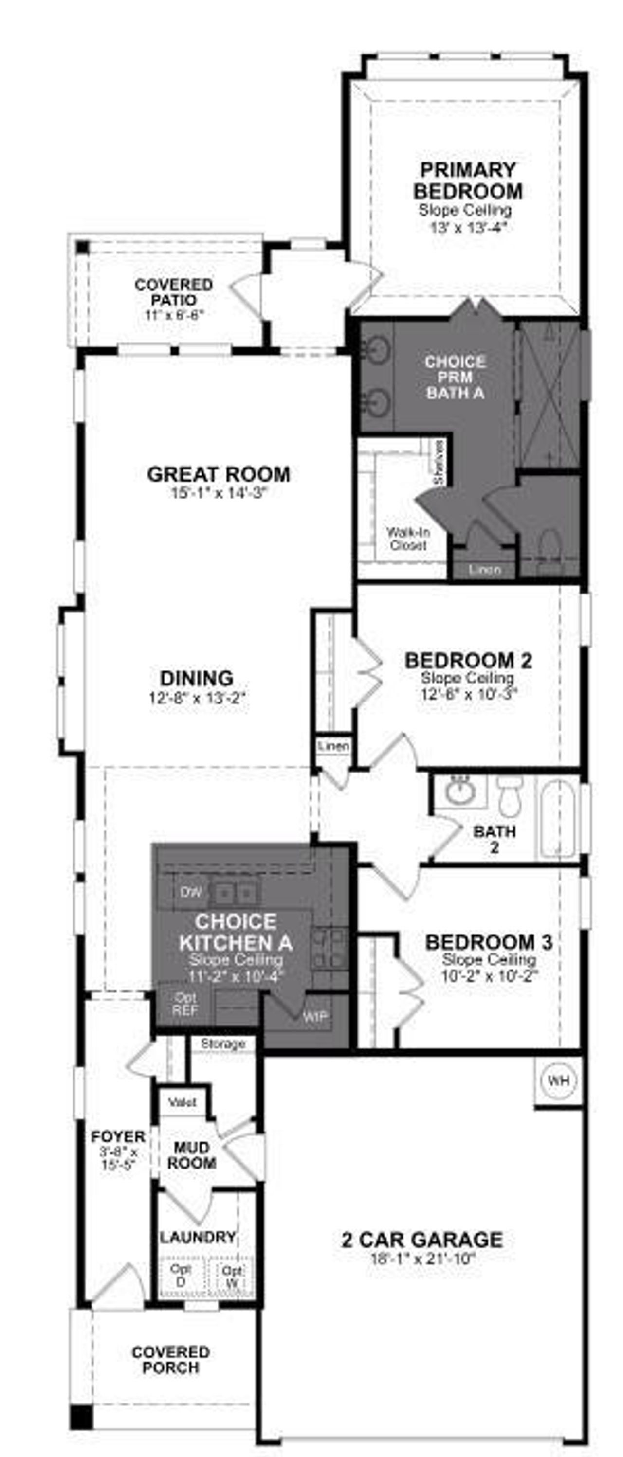 2D floor plan layout of this home in Meridiana, Iowa Colony, TX (Image 2).