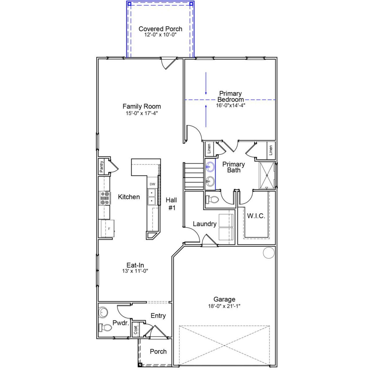 2D floor plan layout of this home in Golden Ridge, Youngsville, NC (Image 2). 2D floor plan layout of this home in Golden Ridge, Youngsville, NC (Image 2).