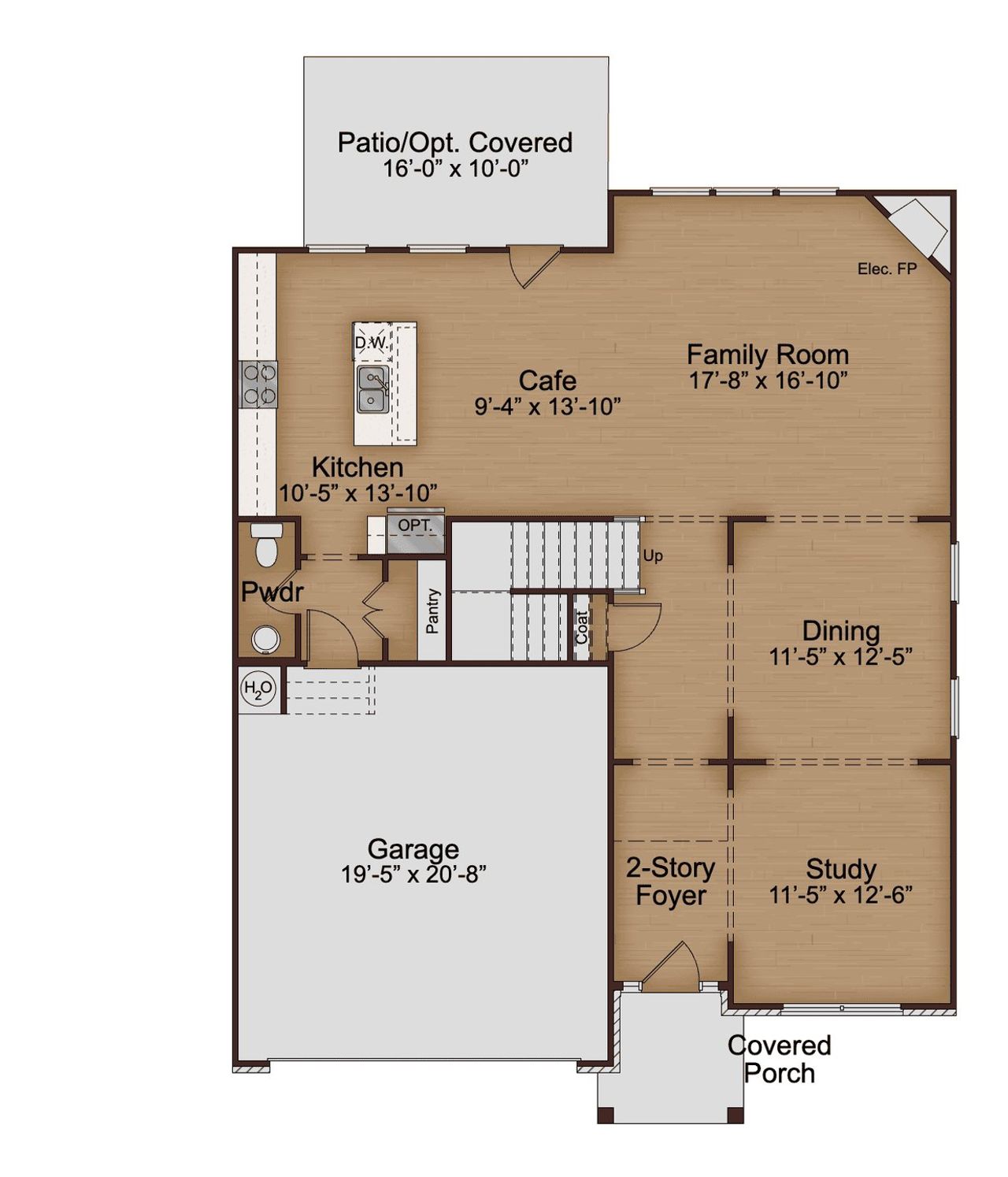 2D floor plan layout of this home in Highland Park, Stonecrest, GA (Image 2).
