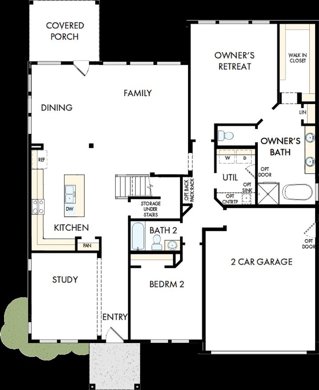 2D floor plan layout of this home in Heritage Green – The Signature Collection, Columbia, TN (Image 2). 2D floor plan layout of this home in Heritage Green – The Signature Collection, Columbia, TN (Image 2).