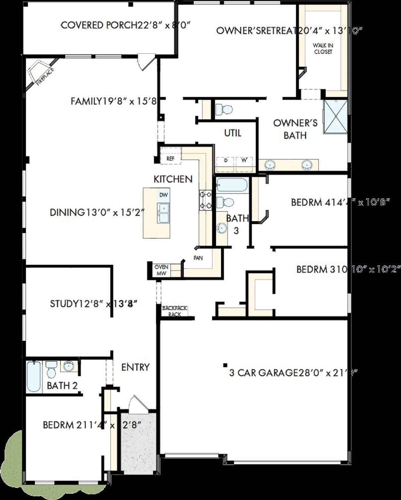 2D floor plan layout of this home in Myrtle Creek, Waxahachie, TX (Image 2). 2D floor plan layout of this home in Myrtle Creek, Waxahachie, TX (Image 2).