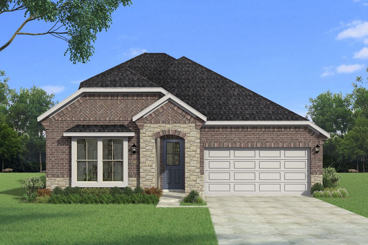 The Amelia - Old World with Stone Elevation