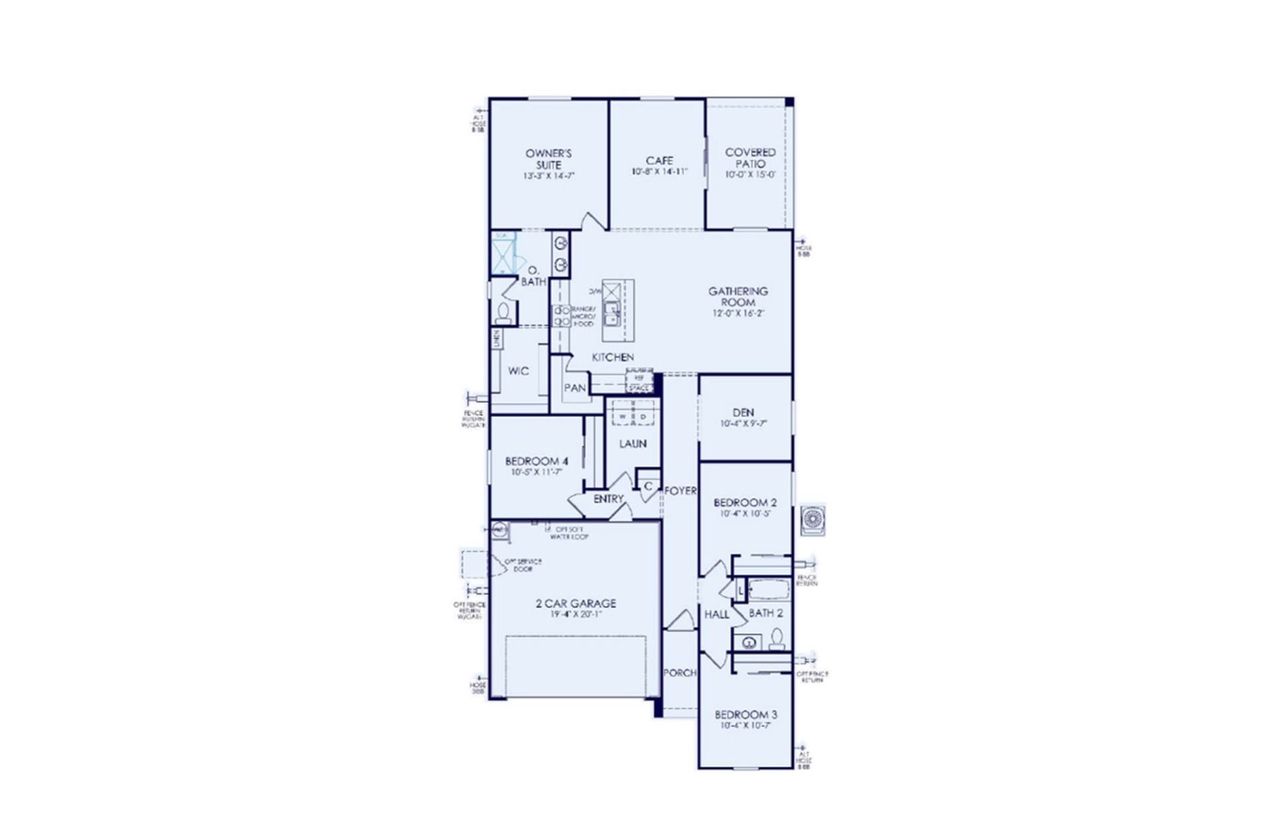 2D floor plan layout of this home in Hayden Estates, Buckeye, AZ (Image 2).
