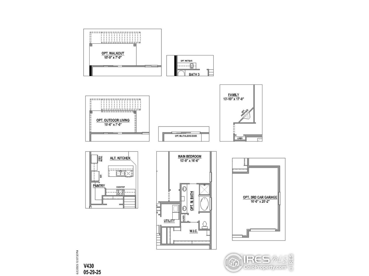 2D floor plan layout of this home in Barefoot Lakes, Firestone, CO (Image 2).