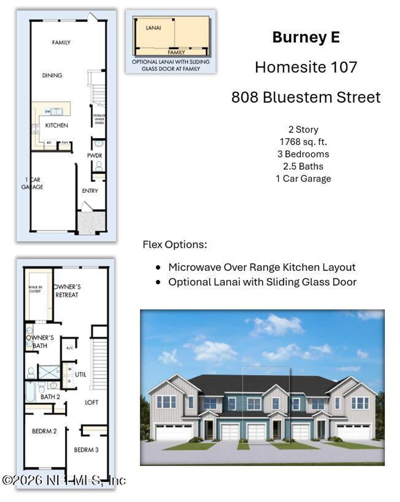 2D floor plan layout of this home in , Yulee, FL (Image 2).