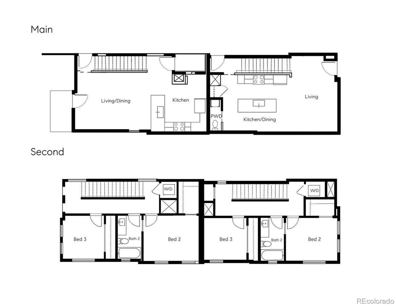 2D floor plan layout of this home in , Denver, CO (Image 2).