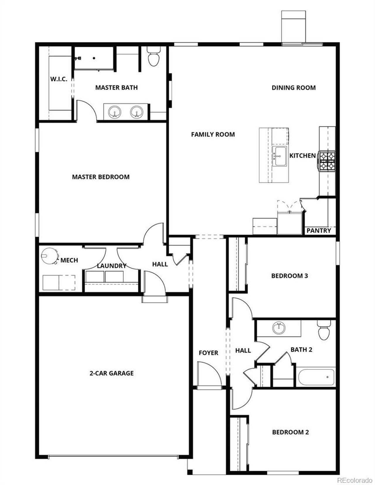 2D floor plan layout of this home in Farmstead, Berthoud, CO (Image 2).