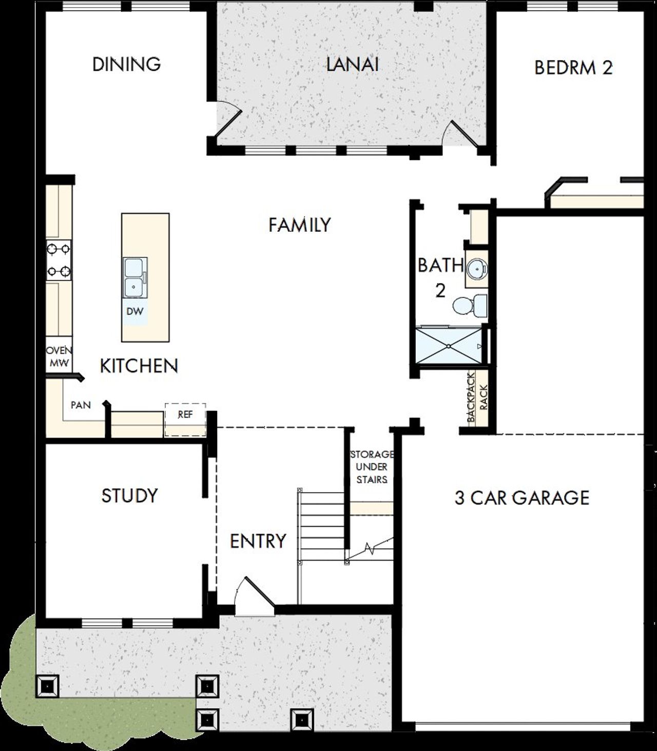 2D floor plan layout of this home in South Tampa - Urban Collection, Tampa, FL (Image 2).
