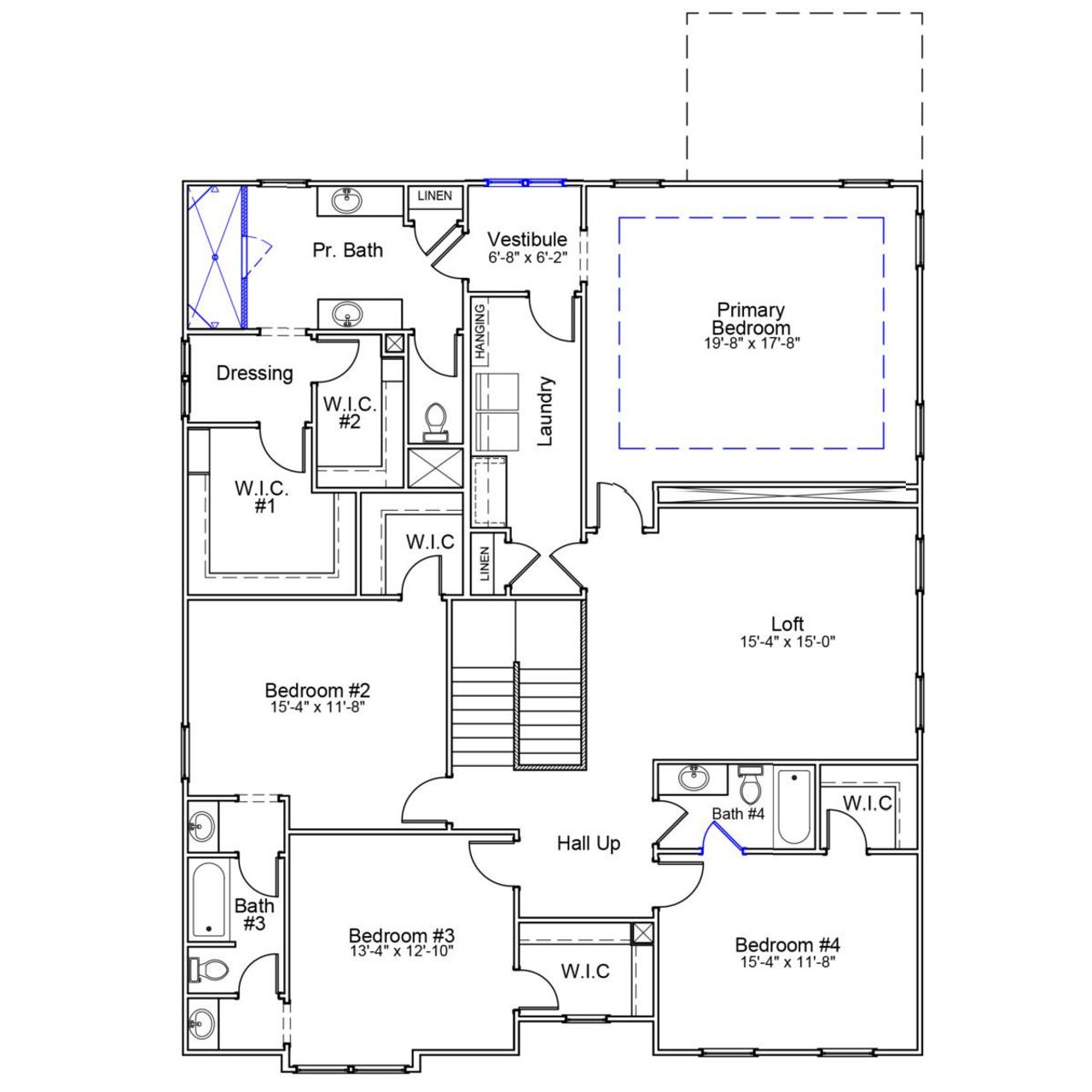 2D floor plan layout of this home in Sweetbrier, Durham, NC (Image 2).