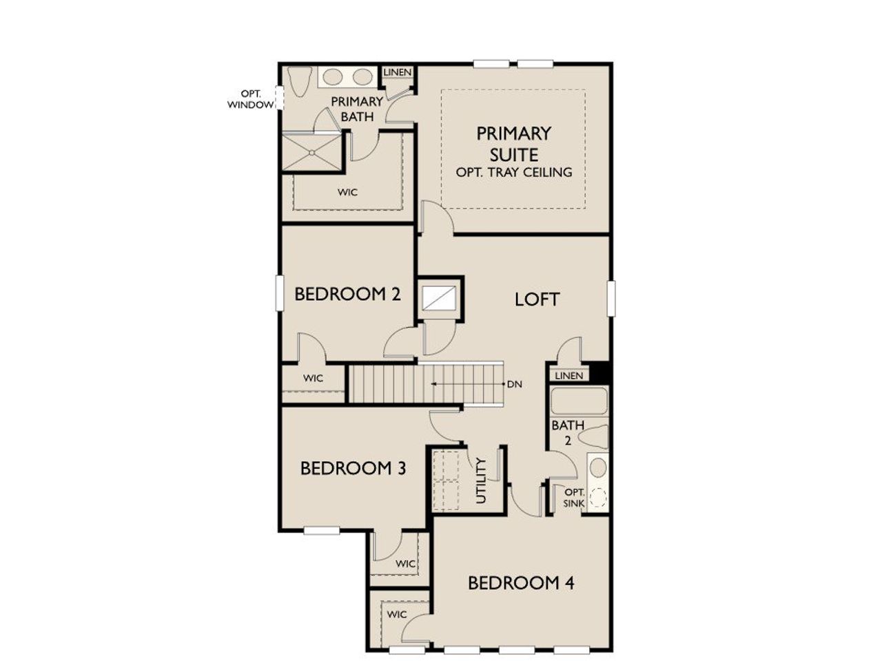2D floor plan layout for the Sebago by Ashton Woods in Catamaran Cove Signature, Rockledge, FL (Image 2).