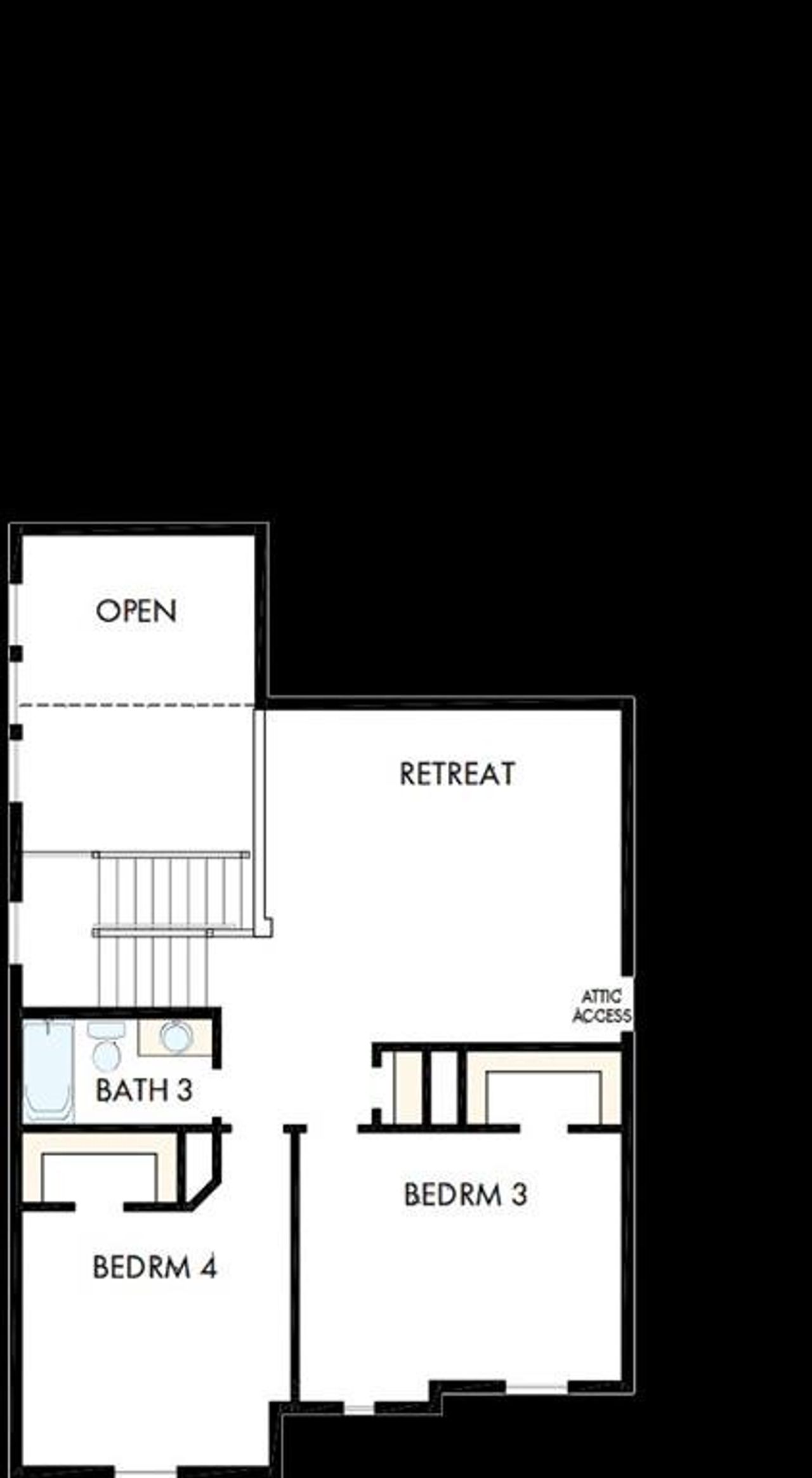 2D floor plan layout of this home in Myrtle Creek, Waxahachie, TX (Image 2).