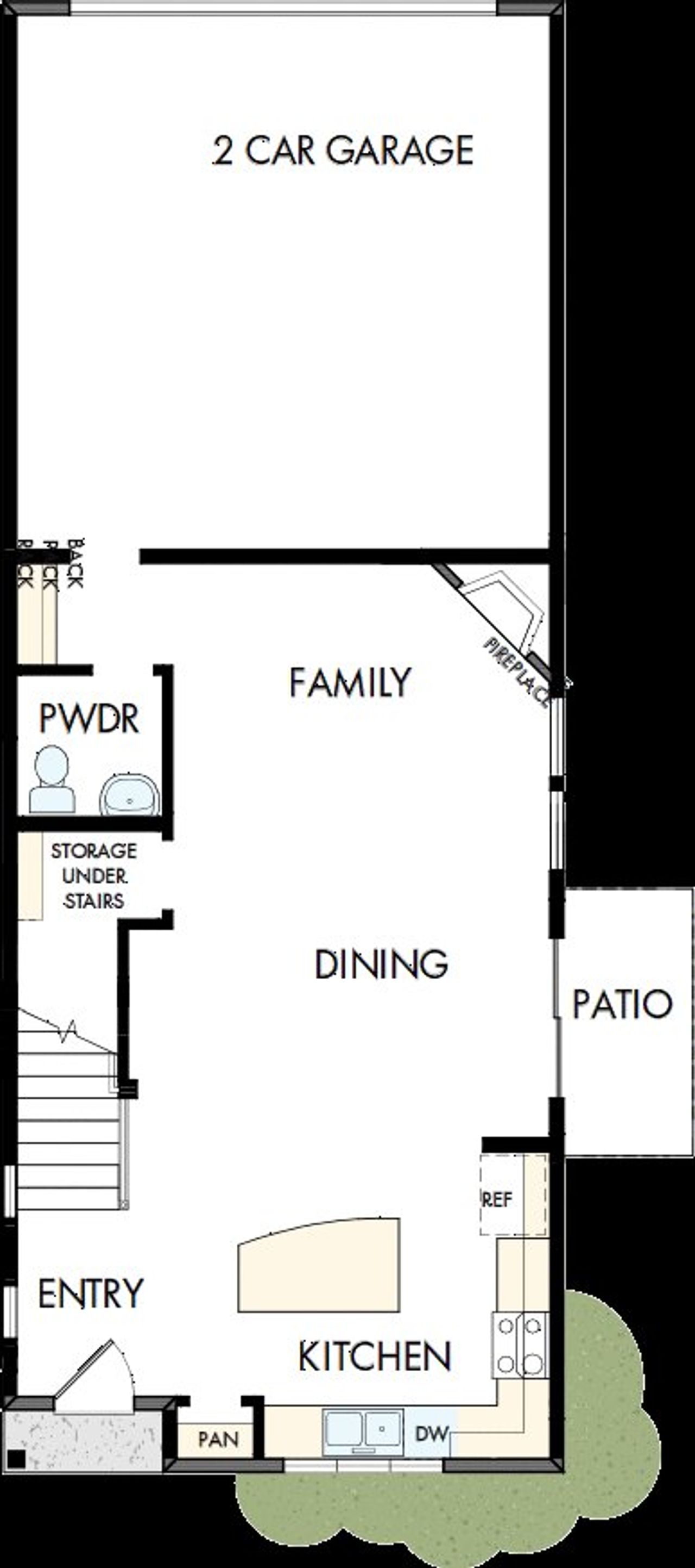 2D floor plan layout of this home in Revel Crossing at Wolf Ranch – The Ascent Collection, Colorado Springs, CO (Image 2).