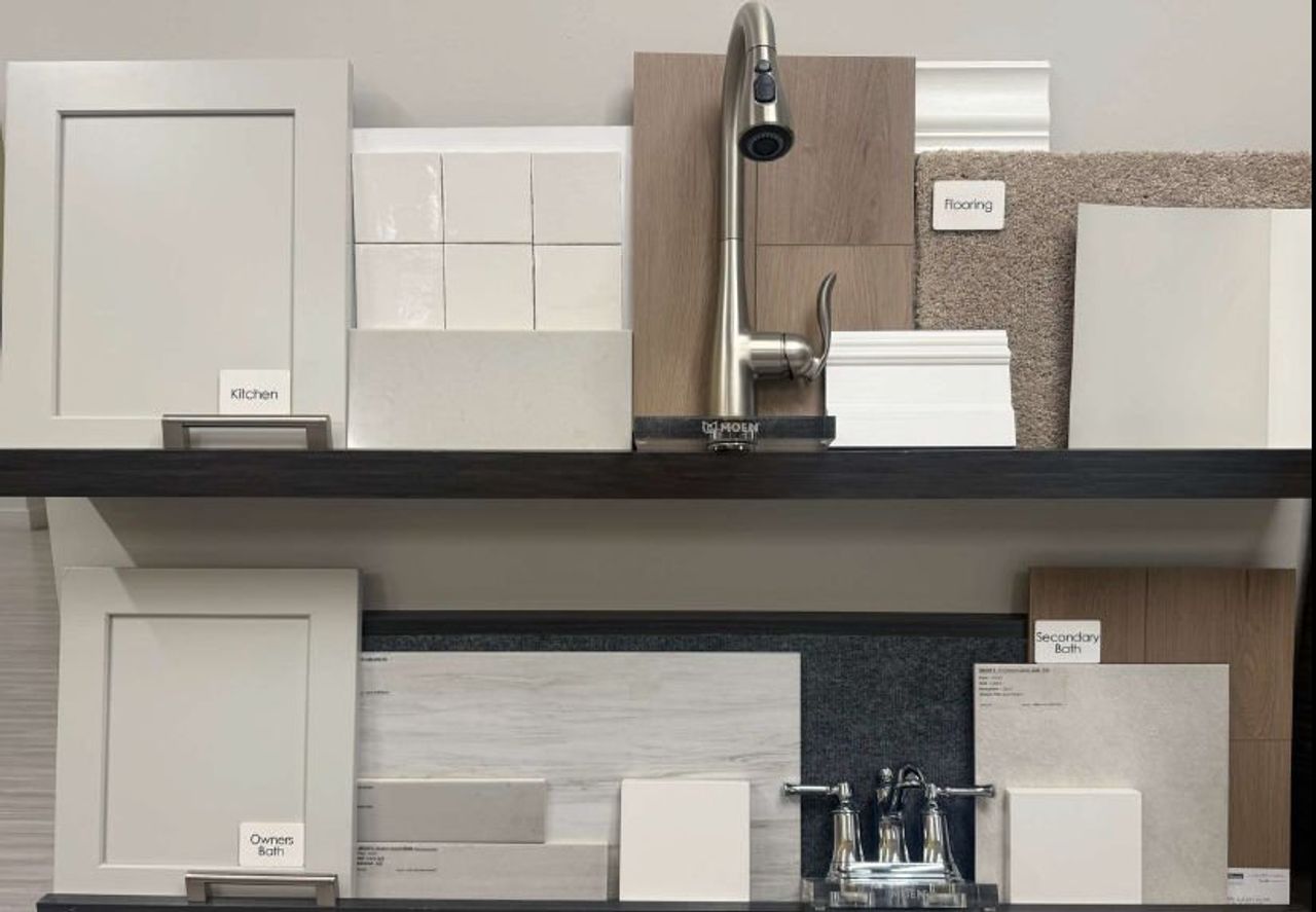Sample of building materials used in homes in Ribbonwood, Aubrey (Image 2). Sample of building materials used in homes in Ribbonwood, Aubrey (Image 2).