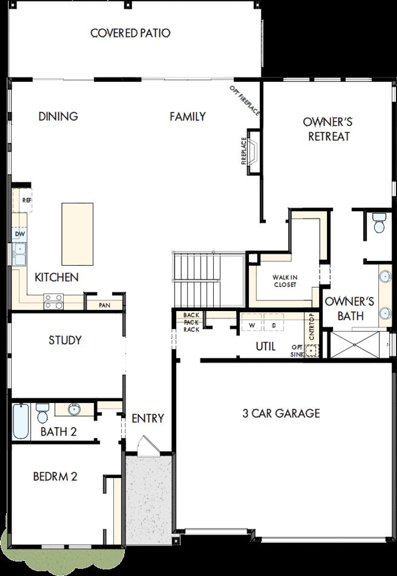 2D floor plan layout of this home in Wolf Ranch - Enclave Collection, Colorado Springs, CO (Image 2).