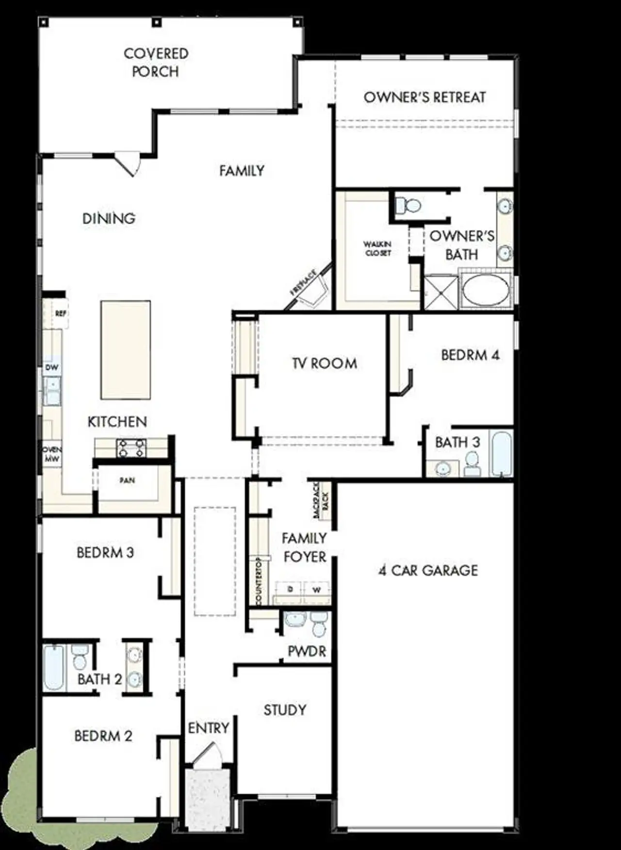2D floor plan layout of this home in The Ridge at Northlake, Northlake, TX (Image 2). 2D floor plan layout of this home in The Ridge at Northlake, Northlake, TX (Image 2).