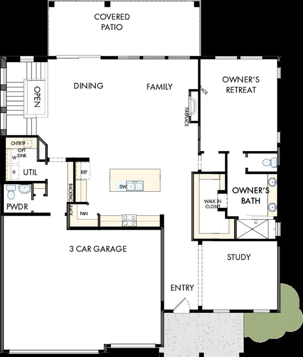 2D floor plan layout of this home in Wolf Ranch - Enclave Collection, Colorado Springs, CO (Image 2).