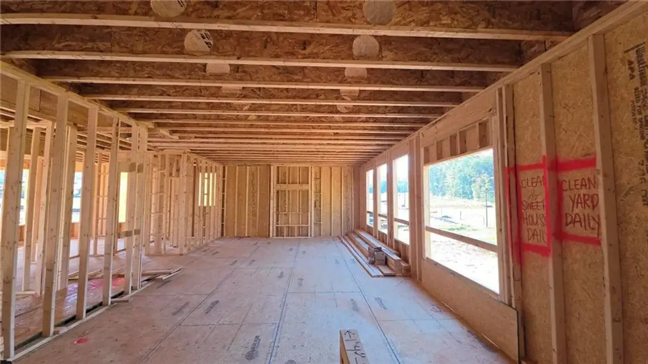 In-progress construction of a new home in Mulberry Summit, Flowery Branch, GA (Image 2).