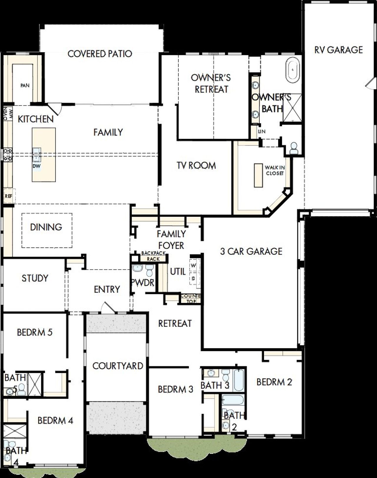 2D floor plan layout of this home in Tierra at Legado West, Queen Creek, AZ (Image 2). 2D floor plan layout of this home in Tierra at Legado West, Queen Creek, AZ (Image 2).