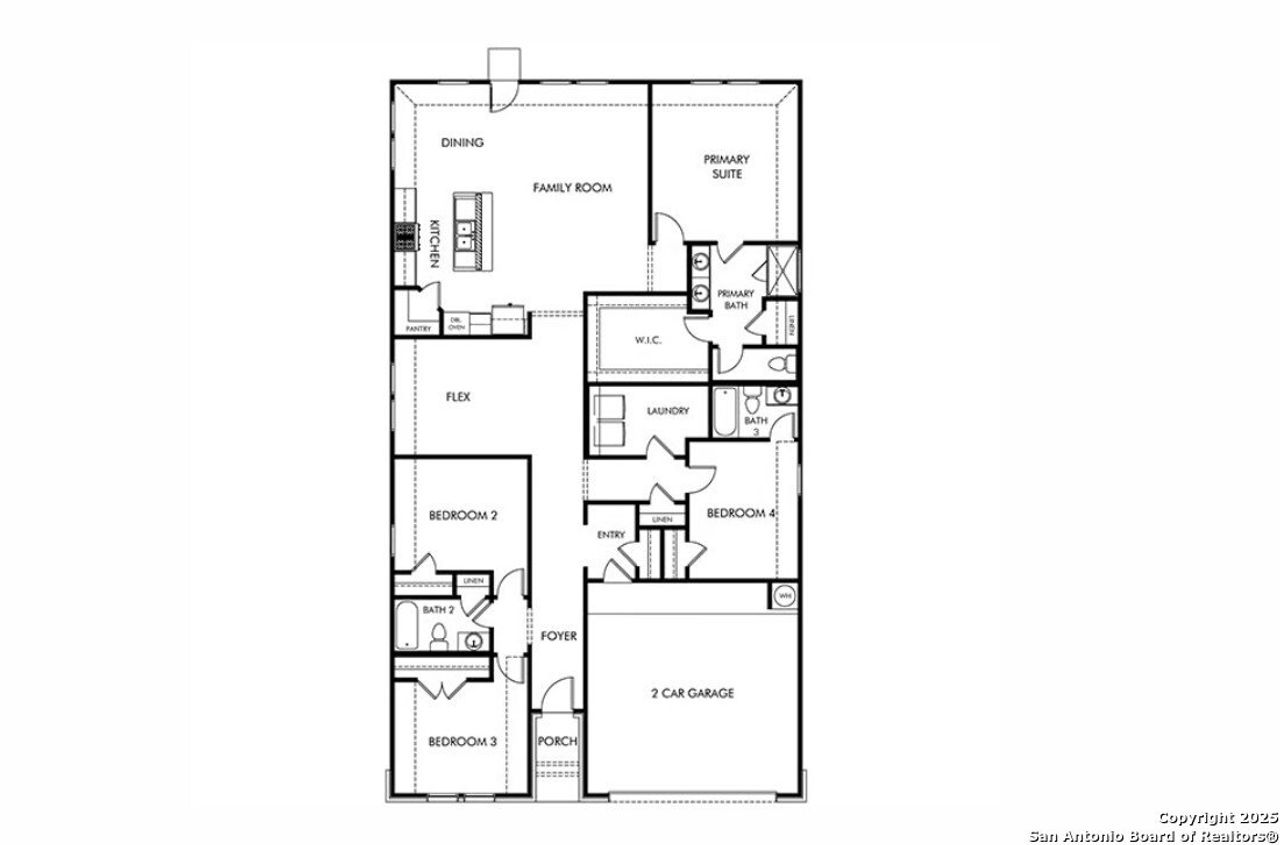 2D floor plan layout of this home in Estancia Ranch - Classic Series, San Antonio, TX (Image 2). 2D floor plan layout of this home in Estancia Ranch - Classic Series, San Antonio, TX (Image 2).