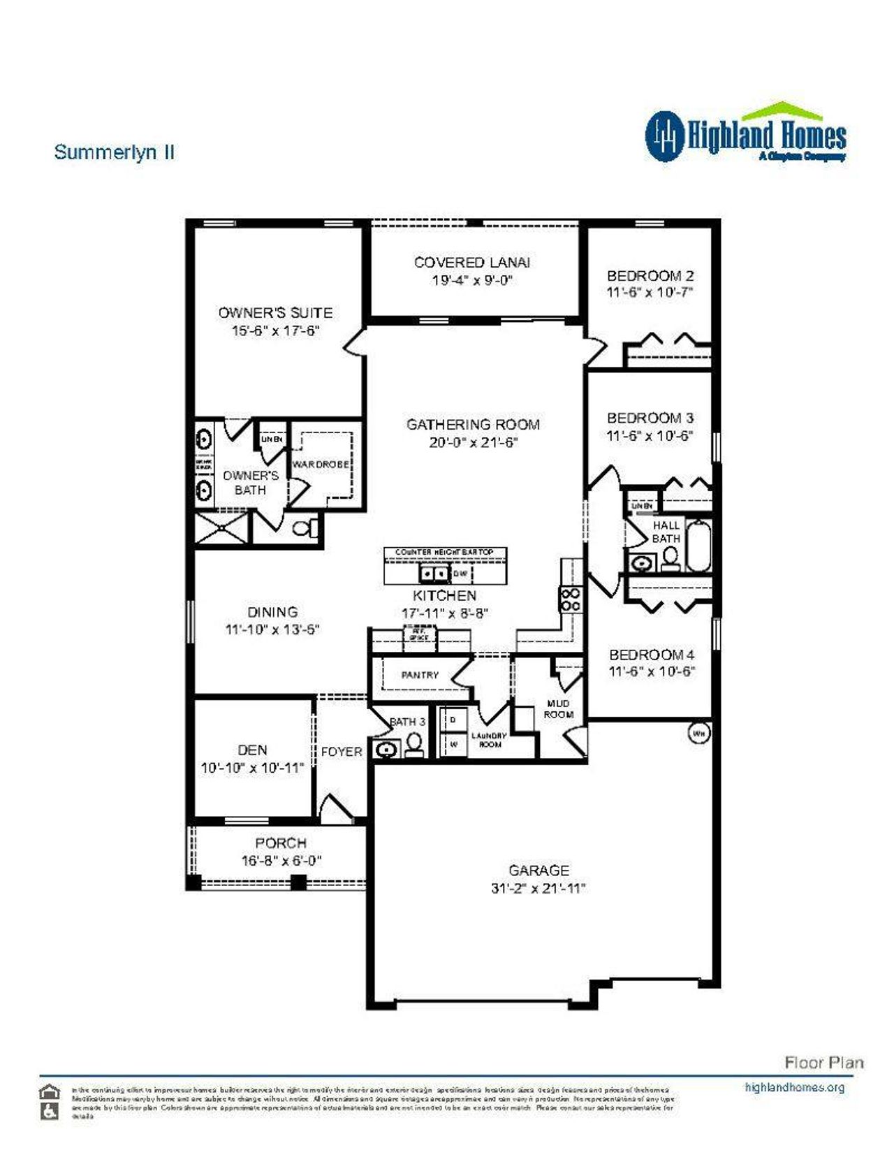 Summerlyn II - Home Layout Summerlyn II - Home Layout