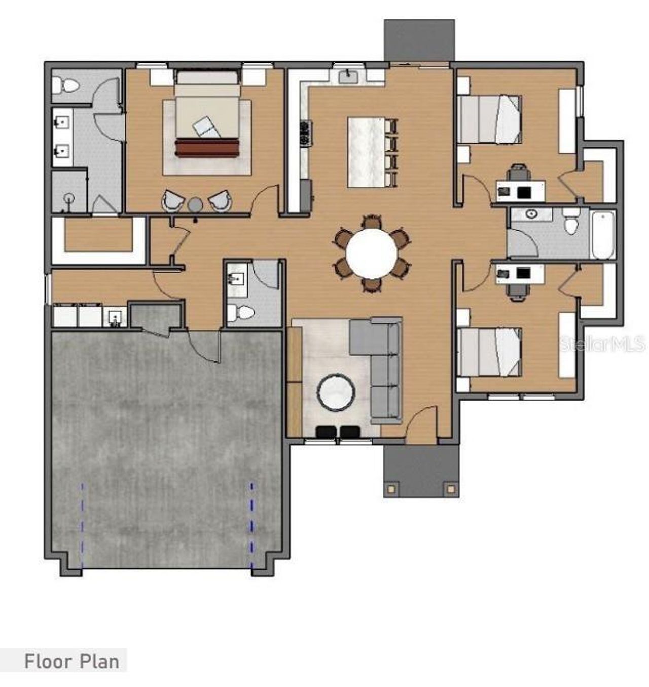 2D floor plan layout of this home in , Rotonda West, FL (Image 2).