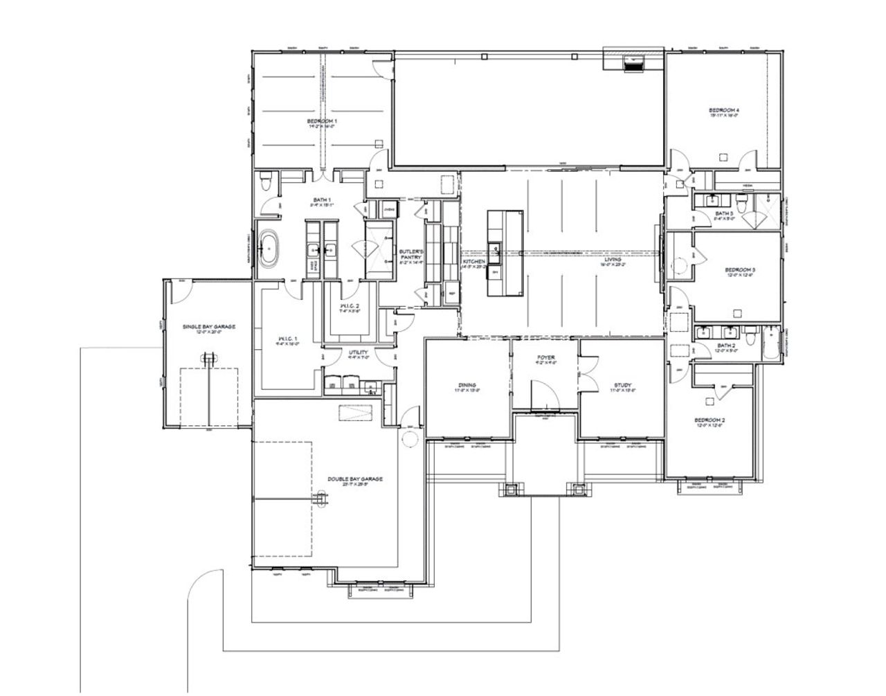 2D floor plan layout for the Brazos II by Flintrock Builder in King Oaks, Salado, TX (Image 2). 2D floor plan layout for the Brazos II by Flintrock Builder in King Oaks, Salado, TX (Image 2).