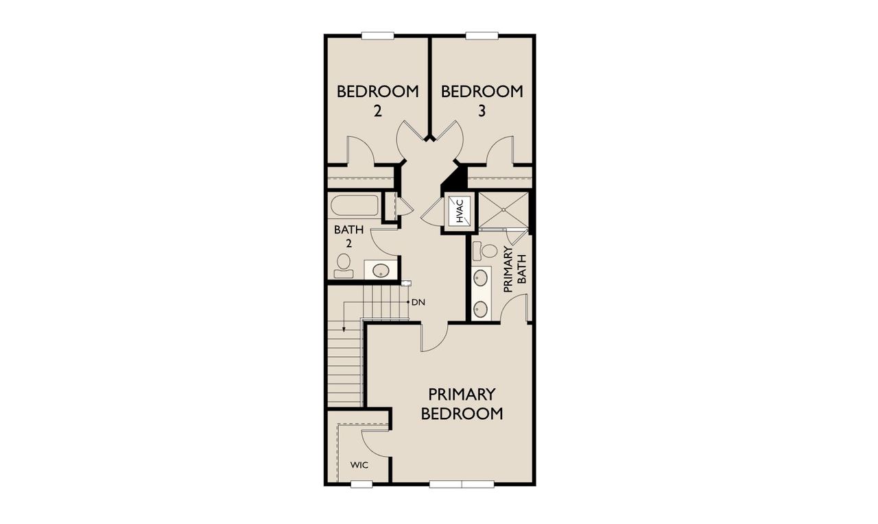 2D floor plan layout for the Cypress by Ashton Woods in Lake Cawood Cove, Windermere, FL (Image 2).