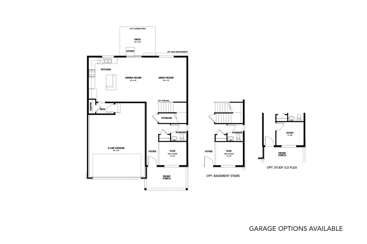 2D floor plan layout of this home in Granary, Johnstown, CO (Image 2).