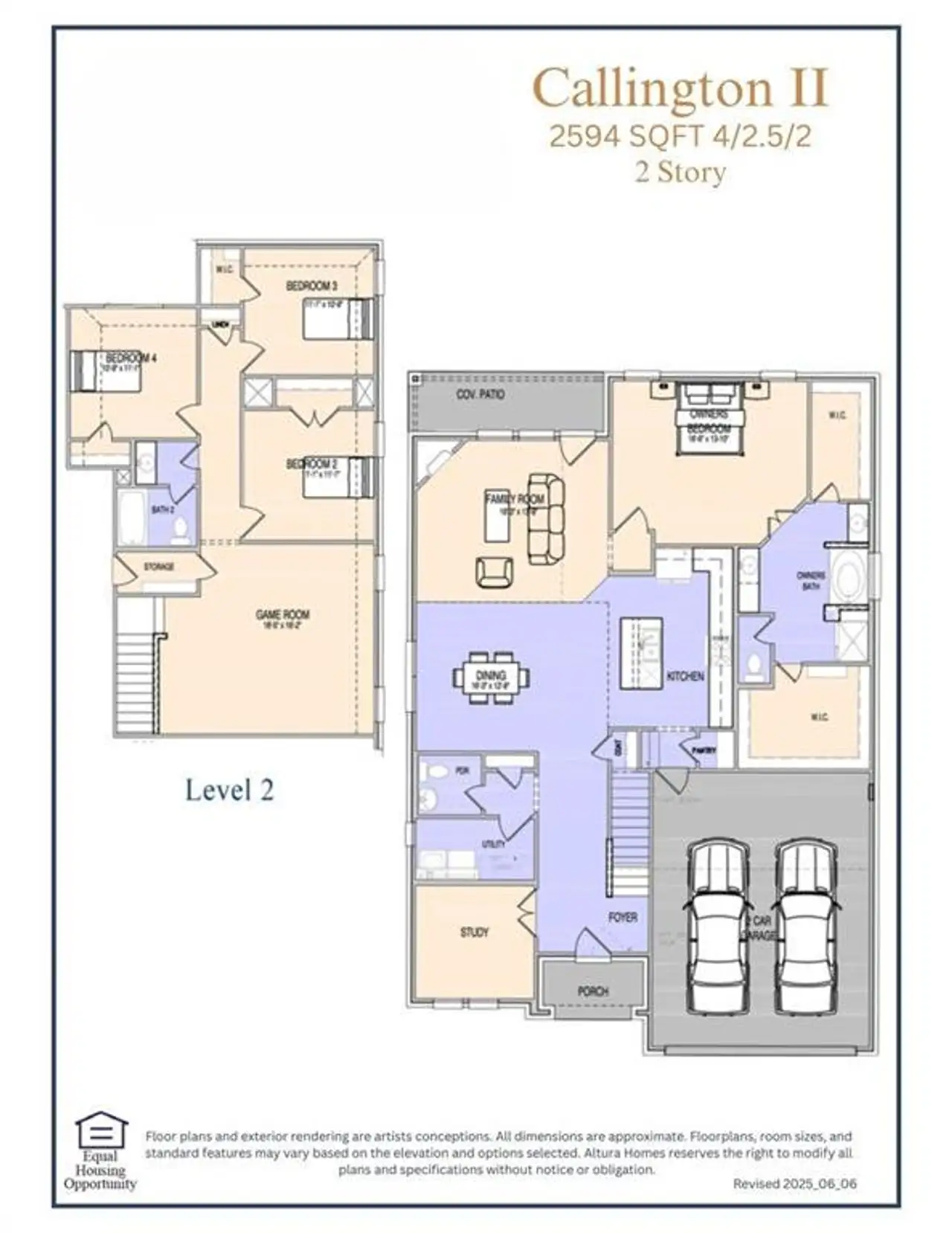 Floor Plan Representatvie - 2 Car Floor Plan Representatvie - 2 Car