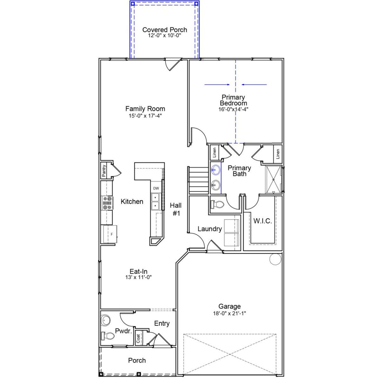 2D floor plan layout of this home in Mayfair Village, Spartanburg, SC (Image 2).