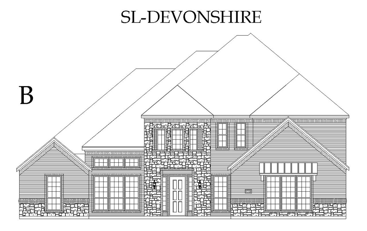 Representative rendering of the exterior for the Devonshire by Windsor Homes (Image 2).