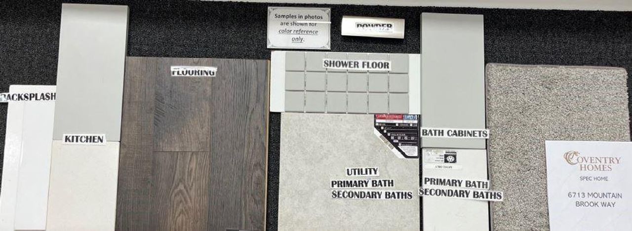 Sample of building materials used in homes in Legacy, League City (Image 2).
