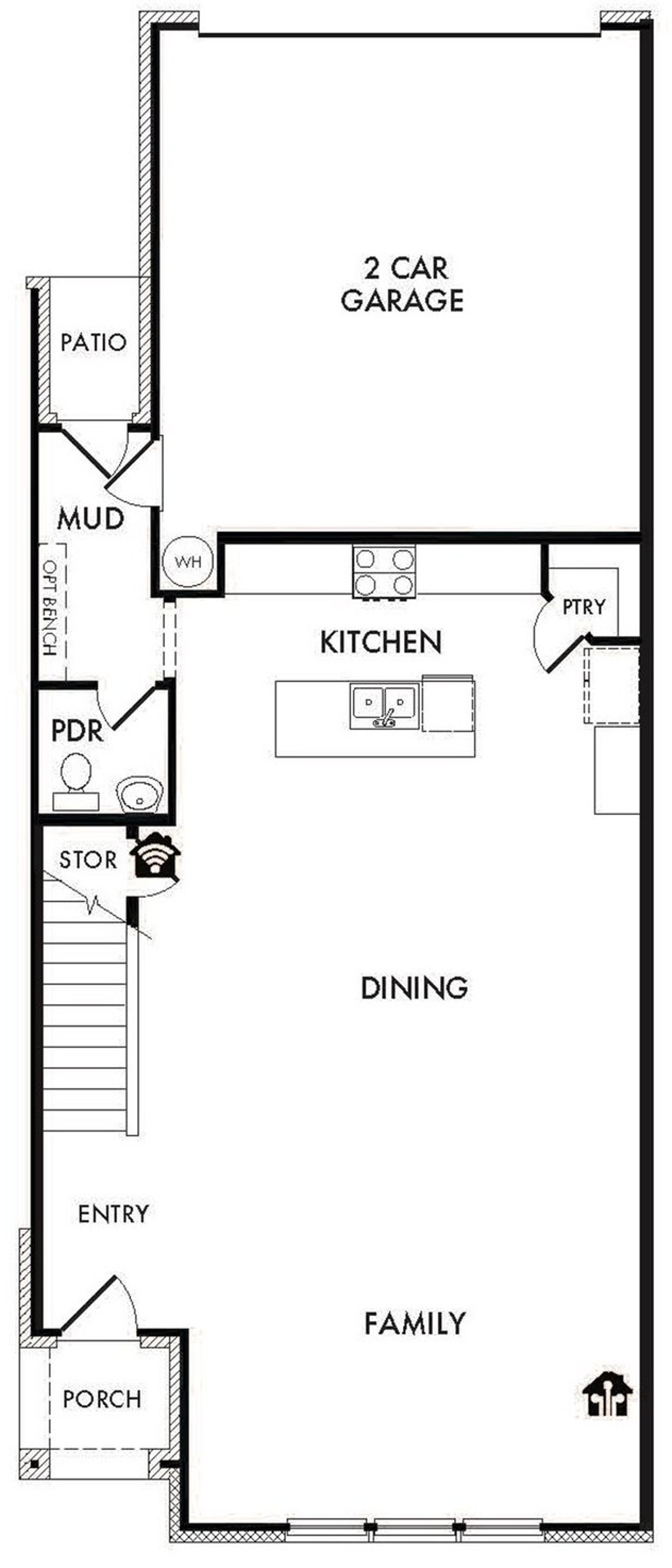 2D floor plan layout of this home in Timber Ridge, Corinth, TX (Image 2).