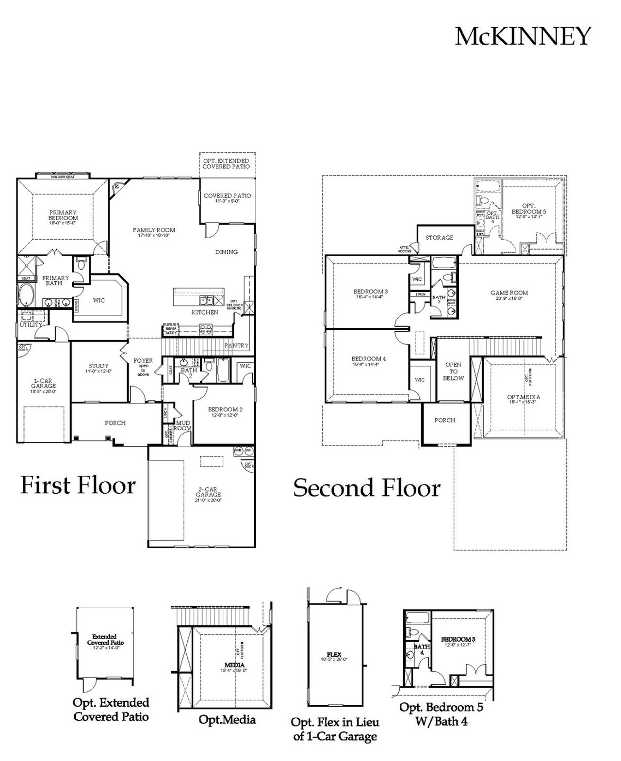 2D floor plan layout of this home in Lake Shore Village, Rowlett, TX (Image 2).